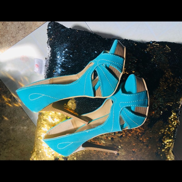 Mundo Terra turquoise high heels shoes - Picture 3 of 6